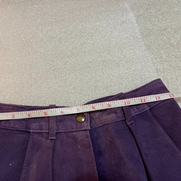 Fashion Spring Cute Vintage Purple Suede Shorts - Picture 8 of 9